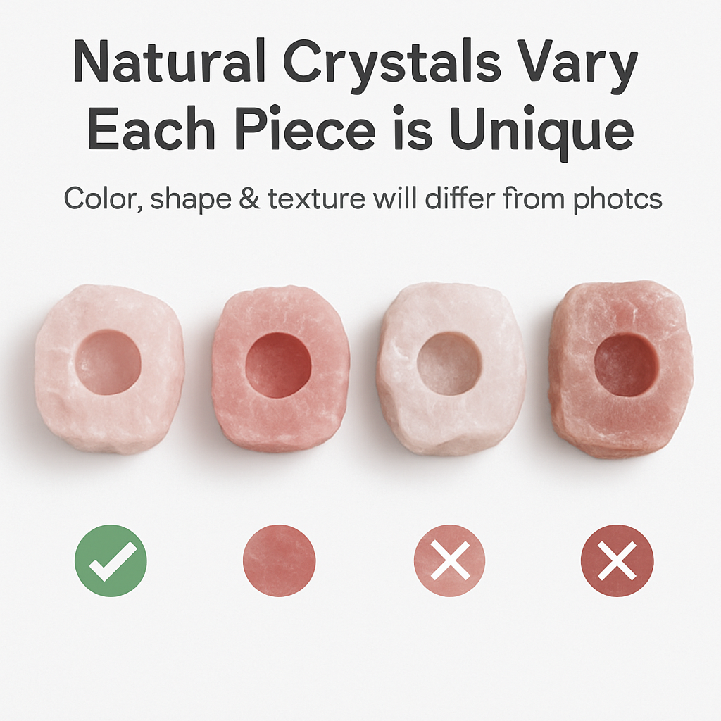 Rose Quartz Rough Candle Holder – Natural Pink Crystal Tealight Holder for Home Decor – Hand Cut in Brazil – Includes Certificate of Authenticity — comparison